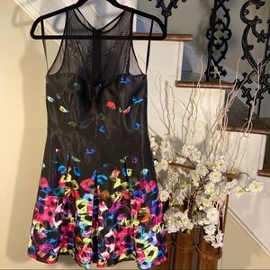 Milly graffiti flower cocktail dress sz 10